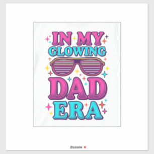 Leuchtendes Dad Era Vintage Gravur Shirt Design_1 Aufkleber