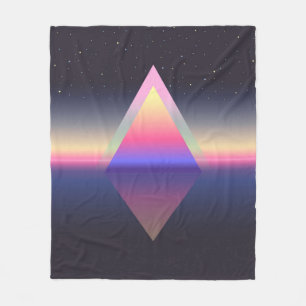 Leuchtendes Dreieck. Ethereum-Konzept. Futuristisc Fleecedecke