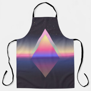 Leuchtendes Dreieck. Ethereum-Konzept. Futuristisc Schürze