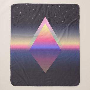 Leuchtendes Dreieck. Ethereum-Konzept. Futuristisc Sherpadecke