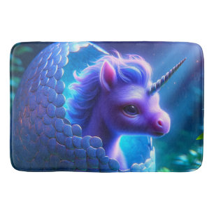 Leuchtendes Einhorn-Fantasiestück Badematte
