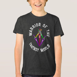 Leuchtendes Fantasy-Energie-Schwert für Kinder Tri-Blend Shirt