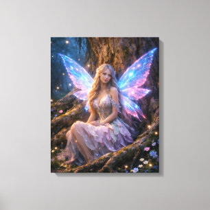 Leuchtendes Fantasy-Feenvolk Leinwanddruck