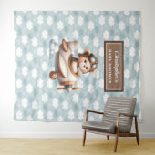 Leuchtendes Foto-Teddy-Pilot Babydusche Wandteppich (Beispiel (Horizontal))