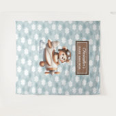 Leuchtendes Foto-Teddy-Pilot Babydusche Wandteppich (Vorderseite (Horizontal))