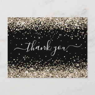 Leuchtendes Gold Glitter Schwarz 40. Geburtstag Da Postkarte