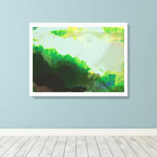 leuchtendes Grün Leinwanddruck (Insitu (Holzboden))