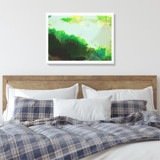 leuchtendes Grün Leinwanddruck (Insitu (Schlafzimmer))