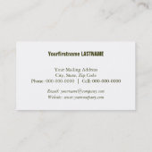 leuchtendes Grün Visitenkarte (Rückseite)