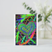 leuchtendes Herz Postkarte (Stehend Vorderseite)