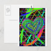 leuchtendes Herz Postkarte (Vorne/Hinten)