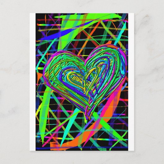 leuchtendes Herz Postkarte (Vorderseite)