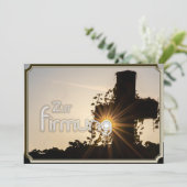 Leuchtendes Kreuz zur Firmung Einladung (Stehend Vorderseite)