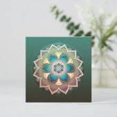 Leuchtendes Mandala - Grußkarte (Stehend Vorderseite)