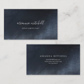 Leuchtendes Mitternachtselegantes Minimalistisches Visitenkarte (Vorne/Hinten)