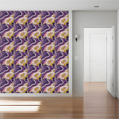 Leuchtendes Muster in Violett Pink & Gold Fliese