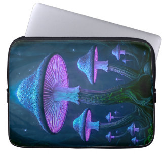 Leuchtendes Neo-Deco Biolumineszentes Natur Cyberp Laptopschutzhülle