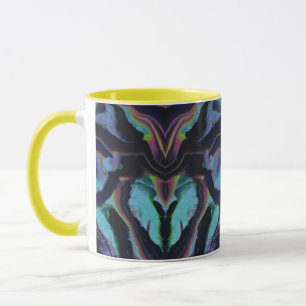 Leuchtendes Neon-Buntglas-Abstrakt Acryl Pour Y Tasse