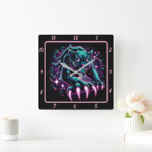 Leuchtendes Panther Phantom Timepiece glühen Quadratische Wanduhr (Zuhause)