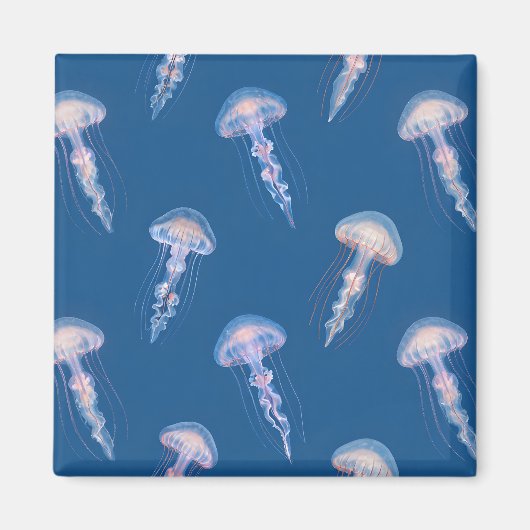Leuchtendes Quallenmuster Magnet (Vorne)