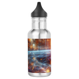 Leuchtendes Quantengitter Edelstahlflasche