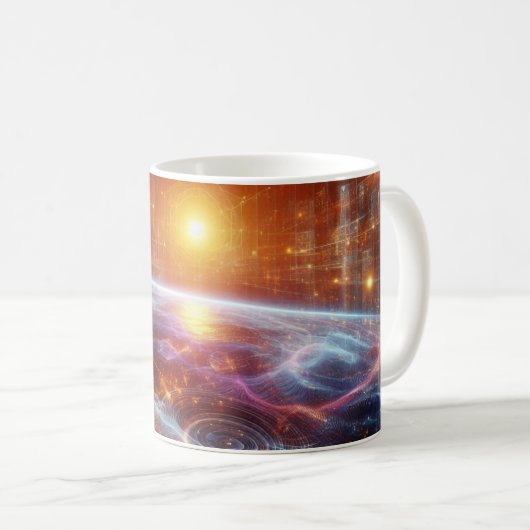 Leuchtendes Quantengitter Kaffeetasse (VorderseiteRechts)
