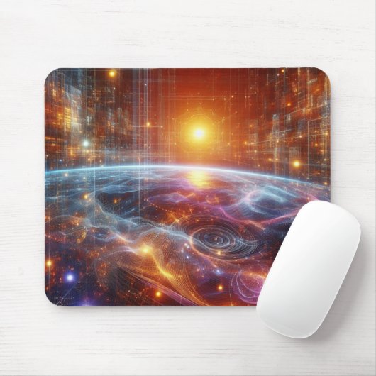 Leuchtendes Quantengitter Mousepad (Mit Mouse)