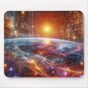 Leuchtendes Quantengitter Mousepad