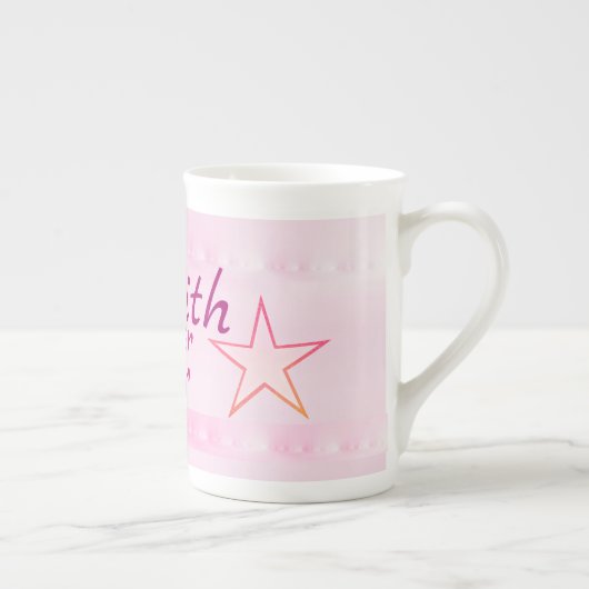 leuchtendes Rosa Porzellantasse (Rechts)