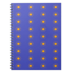 Leuchtendes Sonnenmuster Notizblock