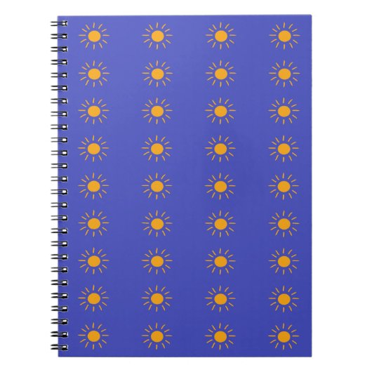 Leuchtendes Sonnenmuster Notizblock (Vorderseite)