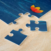 Leuchtendes Sonnenuntergangsfluss-Vibrant-Naturgem Puzzle (Seite)