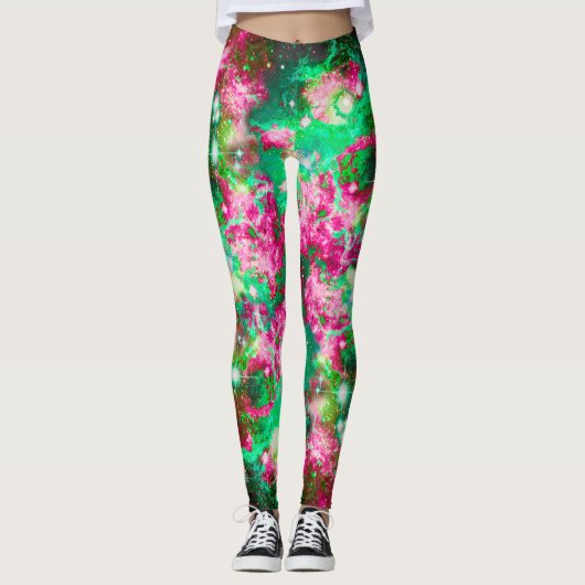 Leuchtendes Sternenfeld über Print-Leggings Leggings (Vorderseite)