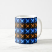 Leuchtendes Streifen-Stern-Muster Kaffeetasse (VorderseiteRechts)