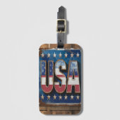 Leuchtendes Symbol des Patriotismus Gepäckanhänger (Vorderseite Vertikal)