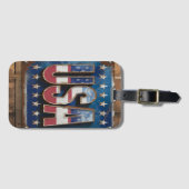 Leuchtendes Symbol des Patriotismus Gepäckanhänger (Vorderseite (Horizontal))