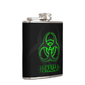 Leuchtendes Symbol für grüne Biogefährdung Flachmann (Rechts)