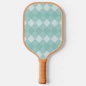 Leuchtendes türkisfarbenes blaues Diamant-Schaltmu Pickleball Schläger (Rückseite)