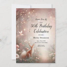 Leuchtendes Waldreich von Sparkle und Blüte Einladung