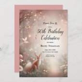 Leuchtendes Waldreich von Sparkle und Blüte Einladung (Vorne/Hinten)