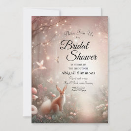 Leuchtendes Waldreich von Sparkle und Blüte Einladung