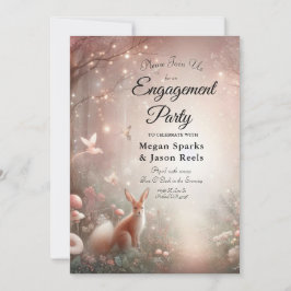 Leuchtendes Waldreich von Sparkle und Blüte Einladung