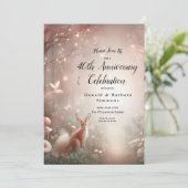 Leuchtendes Waldreich von Sparkle und Blüte Einladung (Stehend Vorderseite)