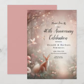 Leuchtendes Waldreich von Sparkle und Blüte Einladung (Vorne/Hinten)