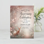 Leuchtendes Waldreich von Sparkle und Blüte Einladung (Stehend Vorderseite)