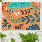 Leuchtendes Weihnachtsmuster-Design Geschirrtuch (Gefaltet)