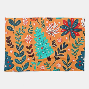 Leuchtendes Weihnachtsmuster-Design Geschirrtuch