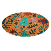Leuchtendes Weihnachtsmuster-Design Schneidebrett (Ecke)