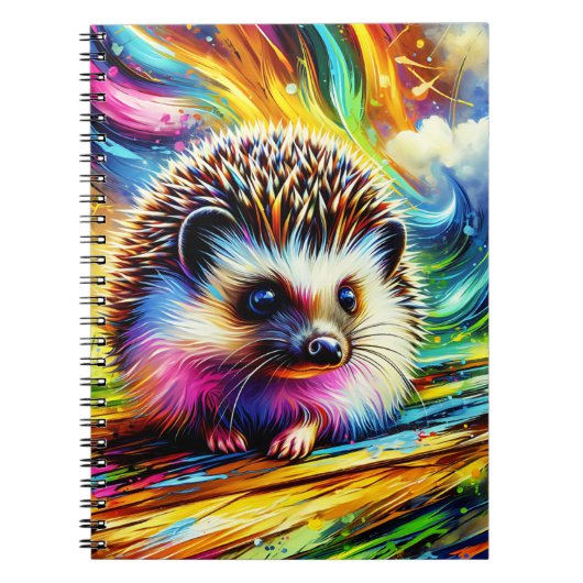 Leuchtendes Wiesen-Igel-Notizbuch Notizblock (Vorderseite)