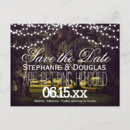 Leuchteneichenbaum Save the Date Postkarten